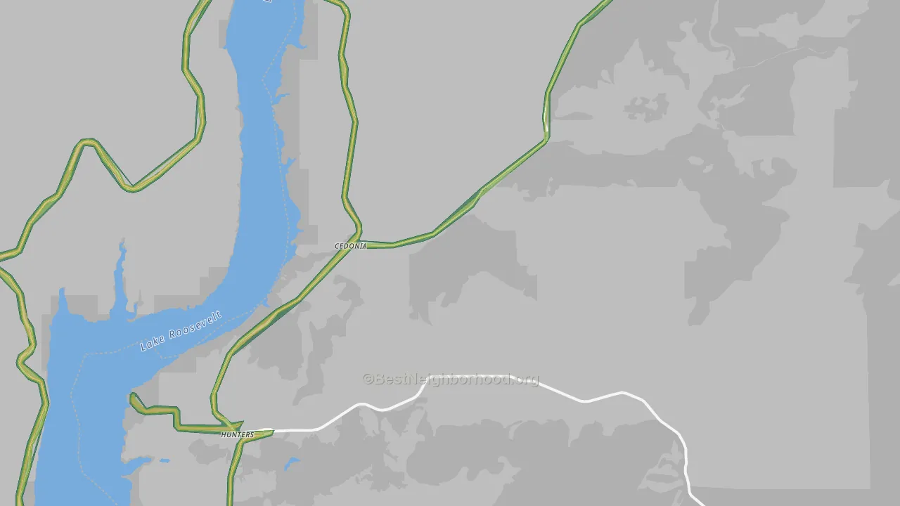 99137, WA Map of Noise Levels in 99137