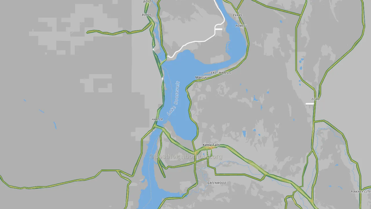 99141, WA Map of Noise Levels in 99141
