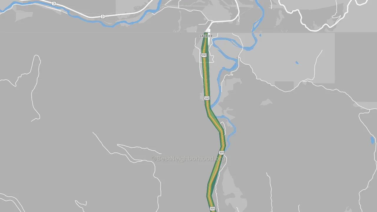 99146, WA Map of Noise Levels in 99146