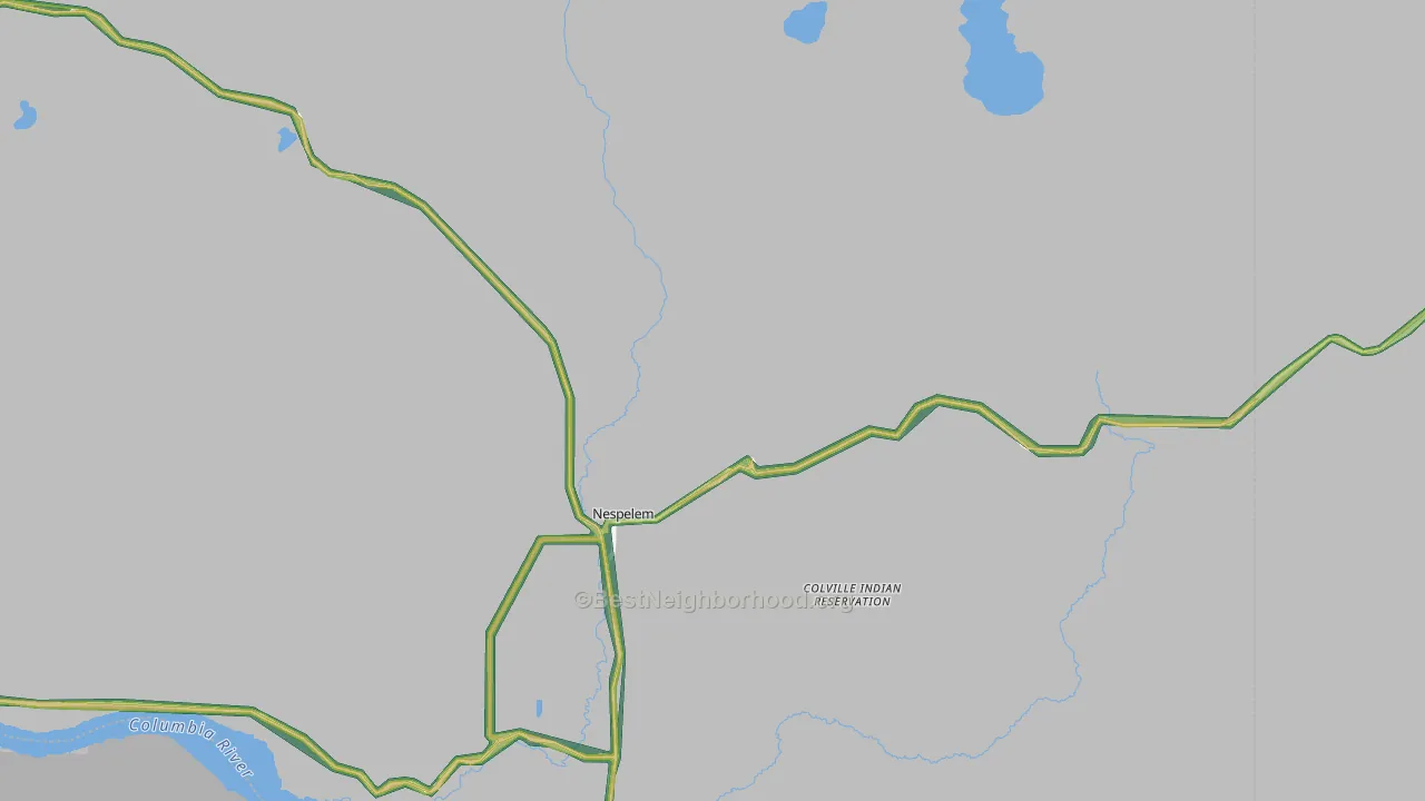 99155, WA Map of Noise Levels in 99155