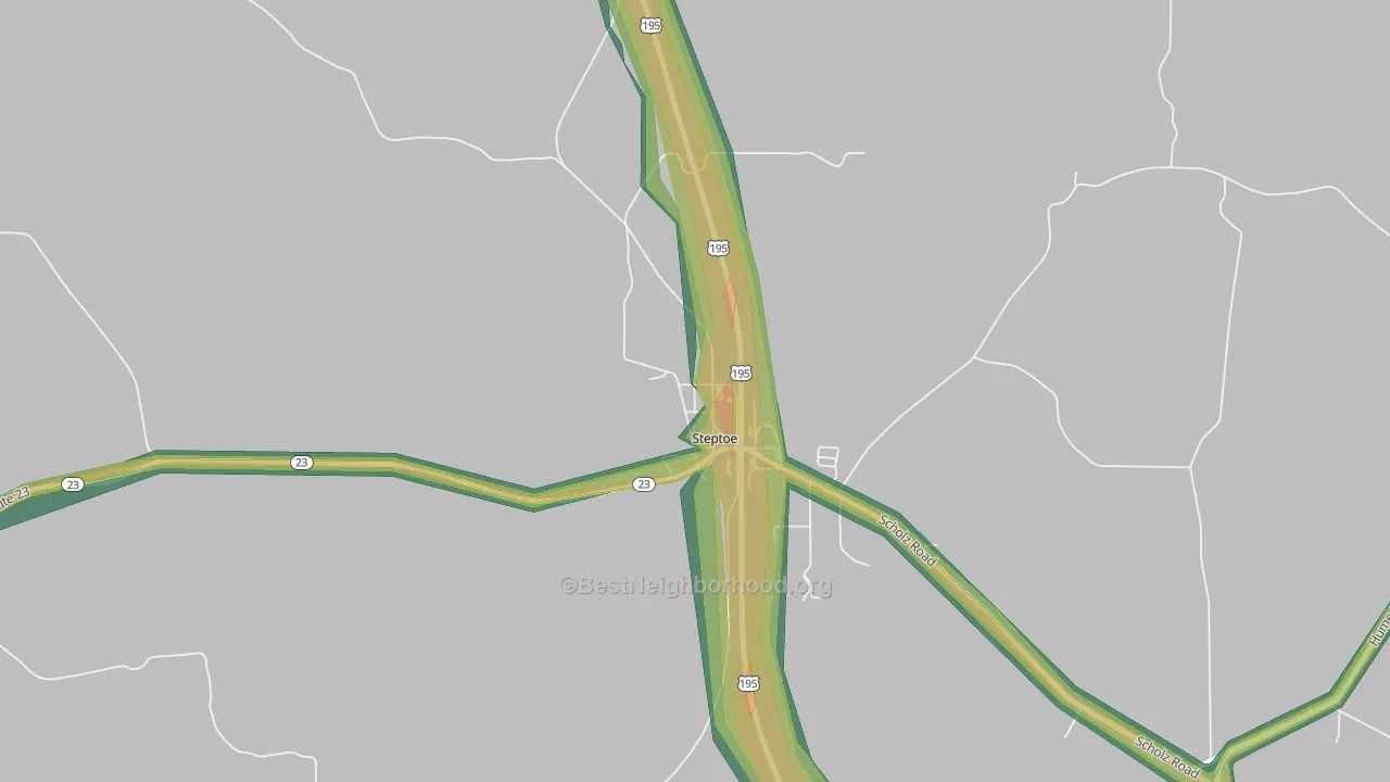 99174, WA Map of Noise Levels in 99174