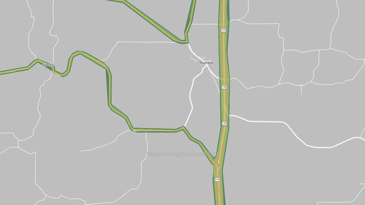 99176, WA Map of Noise Levels in 99176
