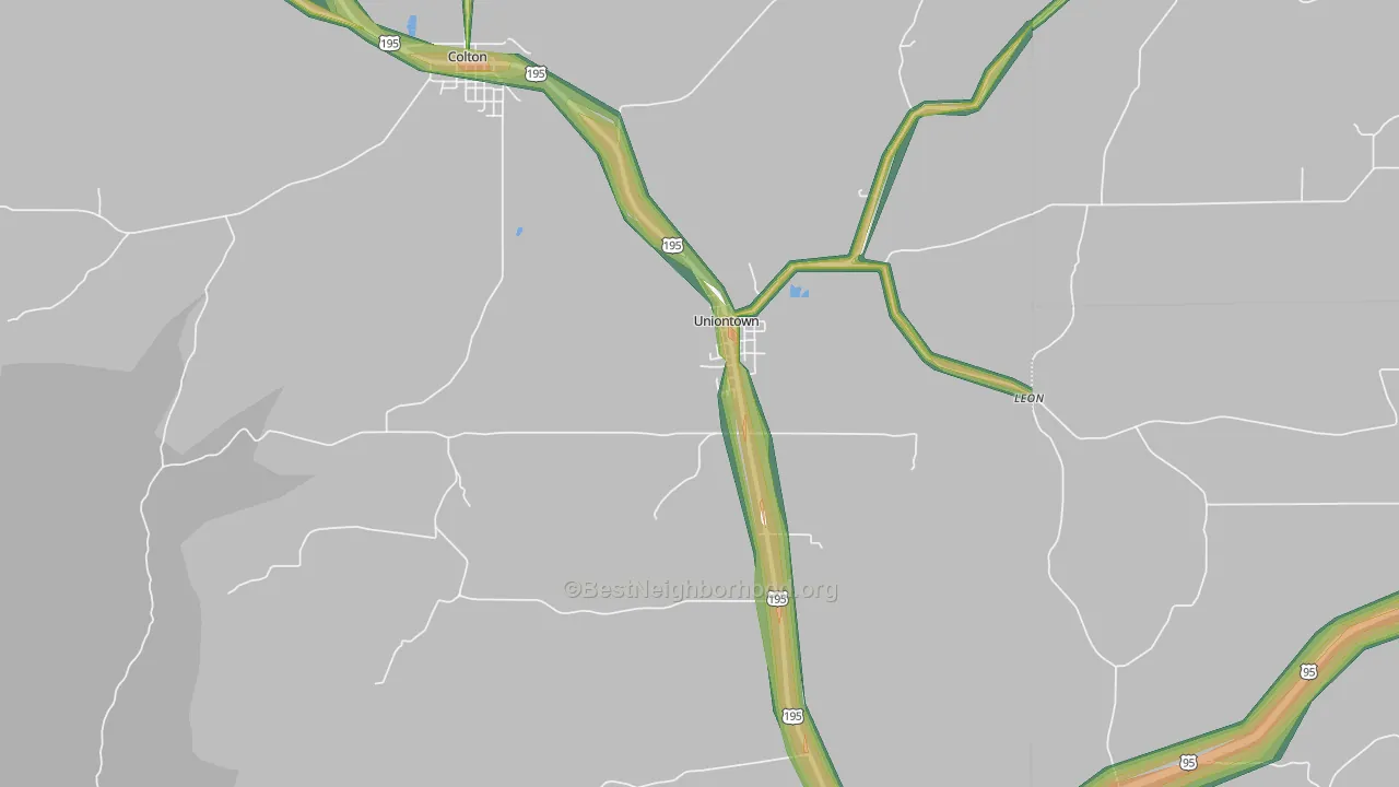 99179, WA Map of Noise Levels in 99179