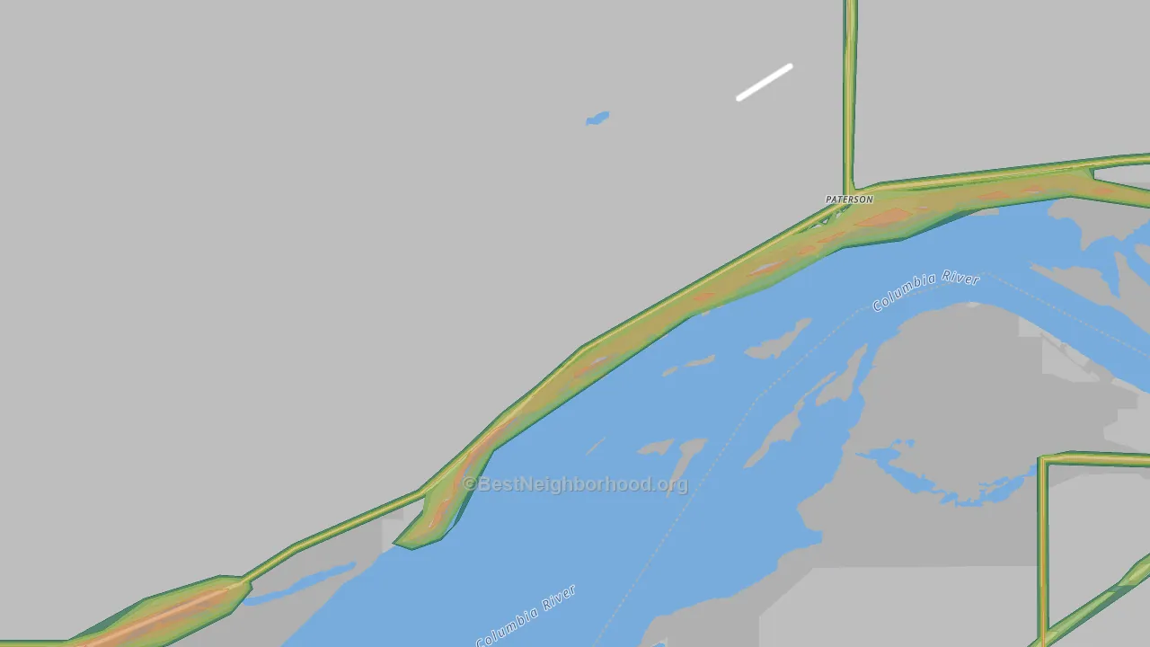 99345, WA Map of Noise Levels in 99345