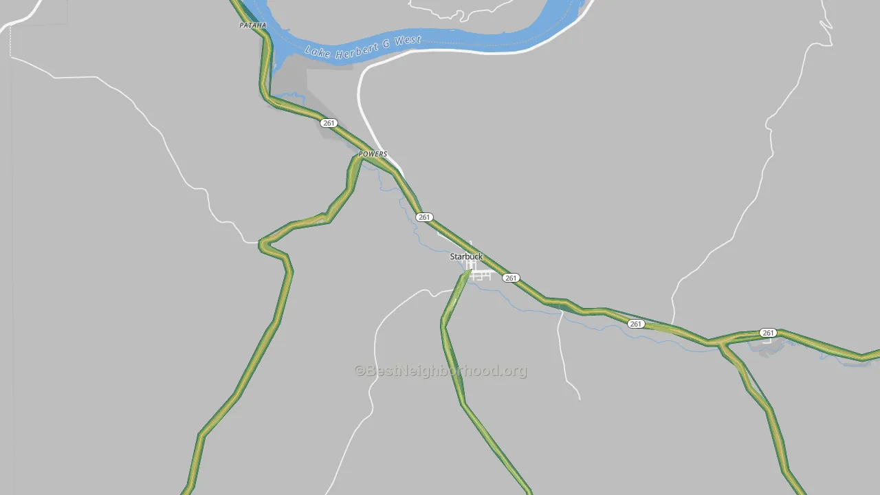 99359, WA Map of Noise Levels in 99359