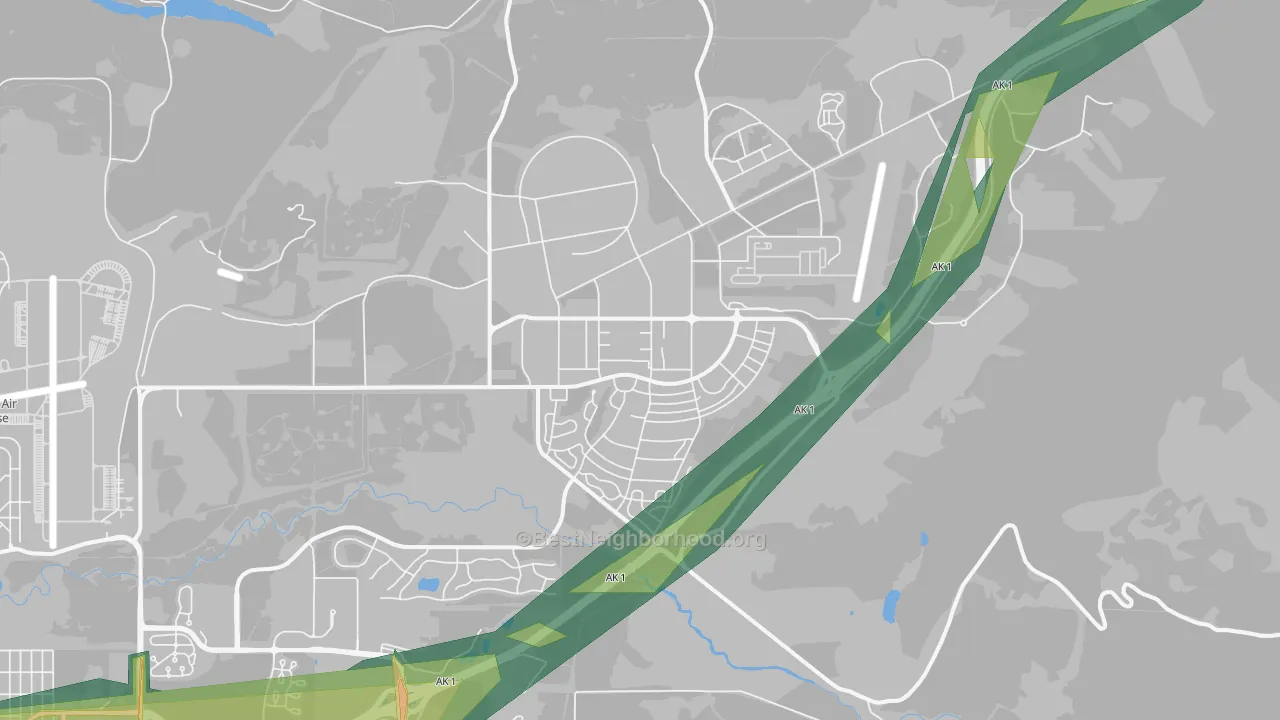99505, AK Map of Noise Levels in 99505