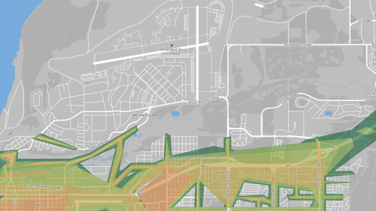 99506, AK Map of Noise Levels in 99506