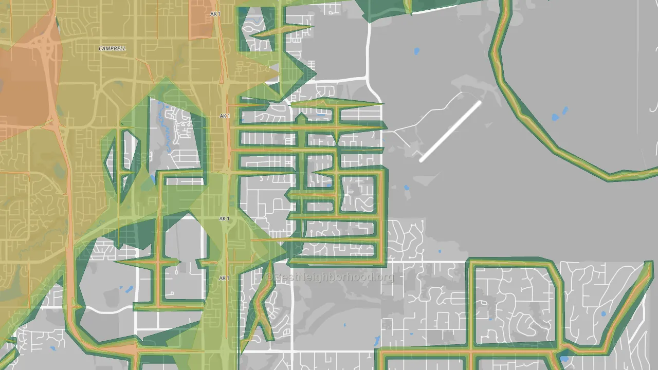 99507, AK Map of Noise Levels in 99507