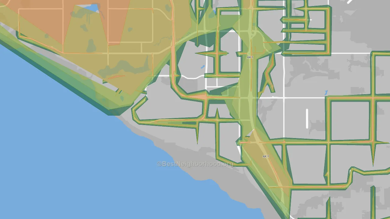 99515, AK Map of Noise Levels in 99515