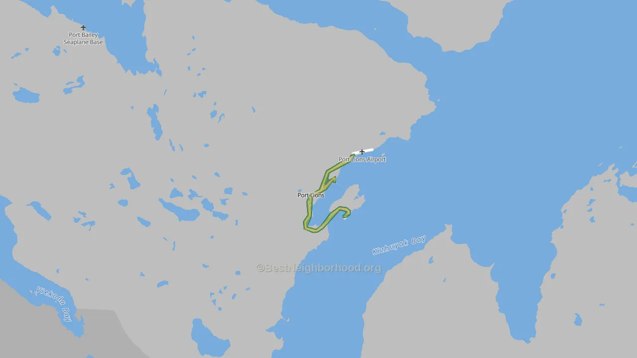 99550, AK Map of Noise Levels in 99550
