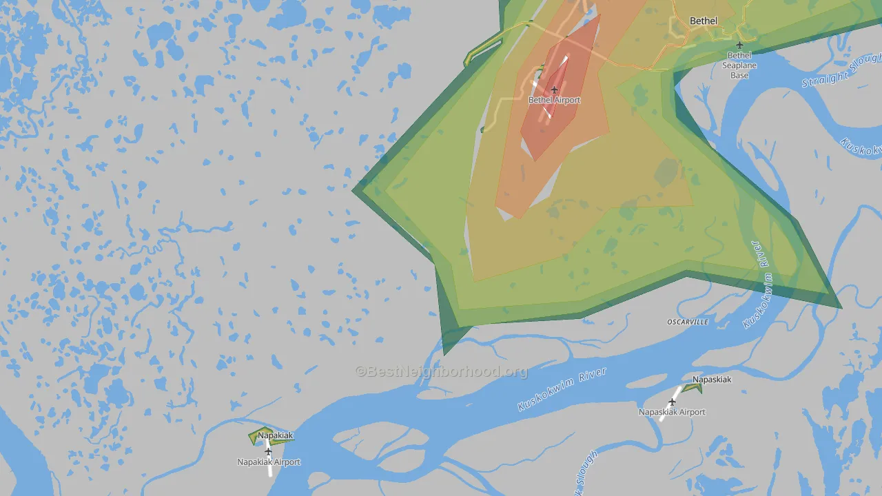99559, AK Map of Noise Levels in 99559