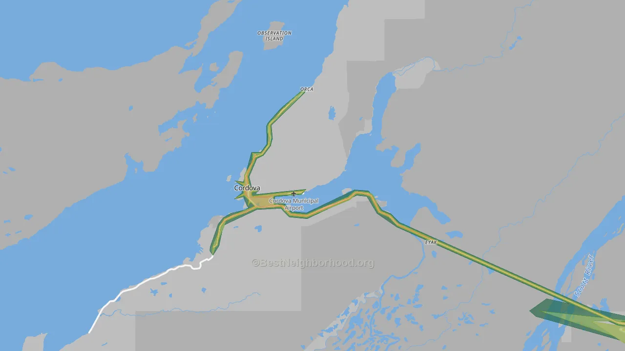 99574, AK Map of Noise Levels in 99574