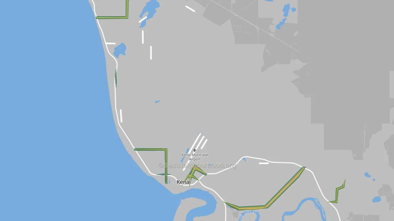 99611, AK Map of Noise Levels in 99611