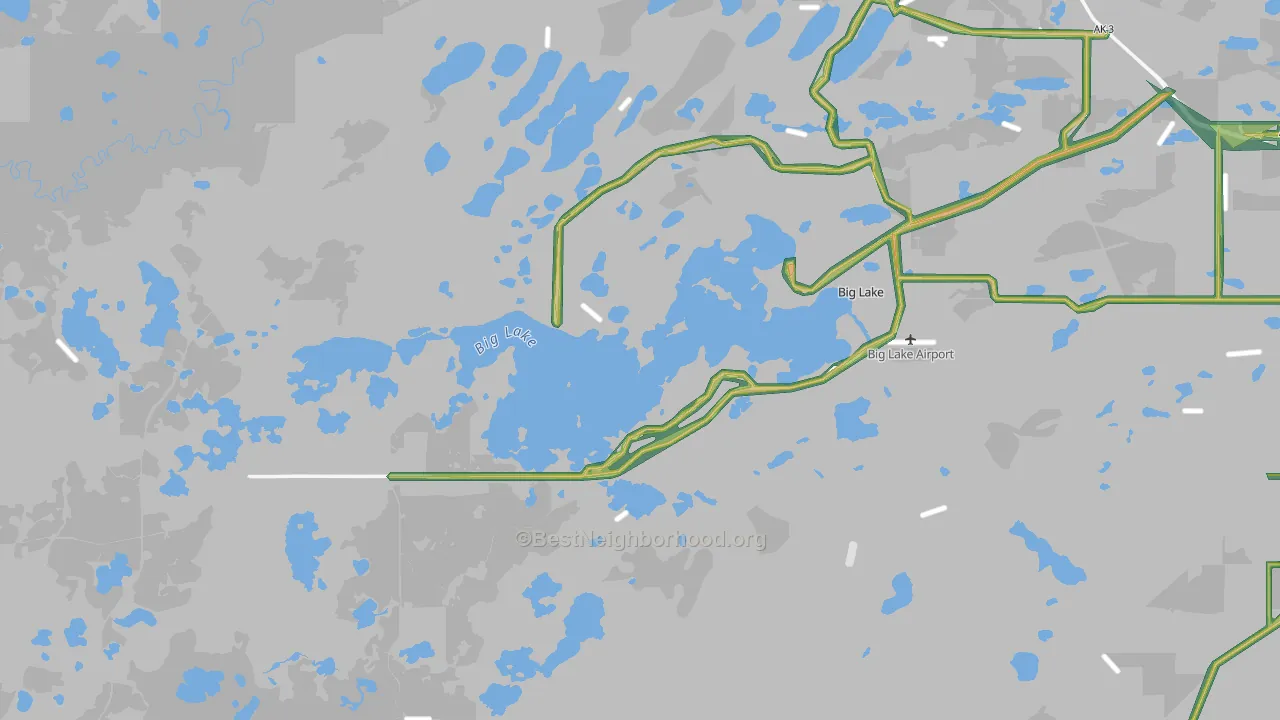 99652, AK Map of Noise Levels in 99652