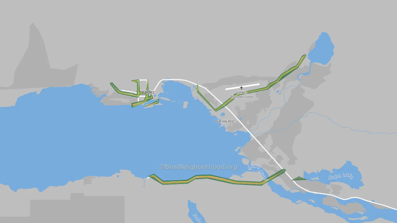 99686, AK Map of Noise Levels in 99686