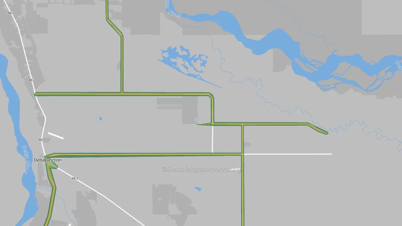 99737, AK Map of Noise Levels in 99737