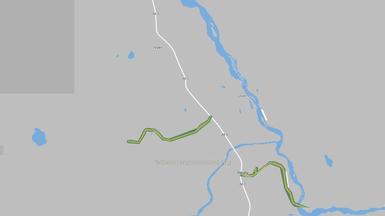 99743, AK Map of Noise Levels in 99743