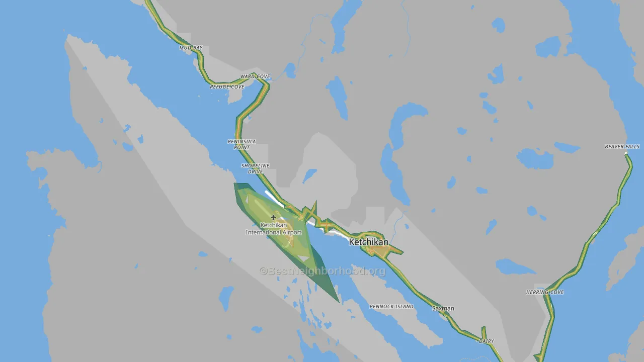 99901, AK Map of Noise Levels in 99901
