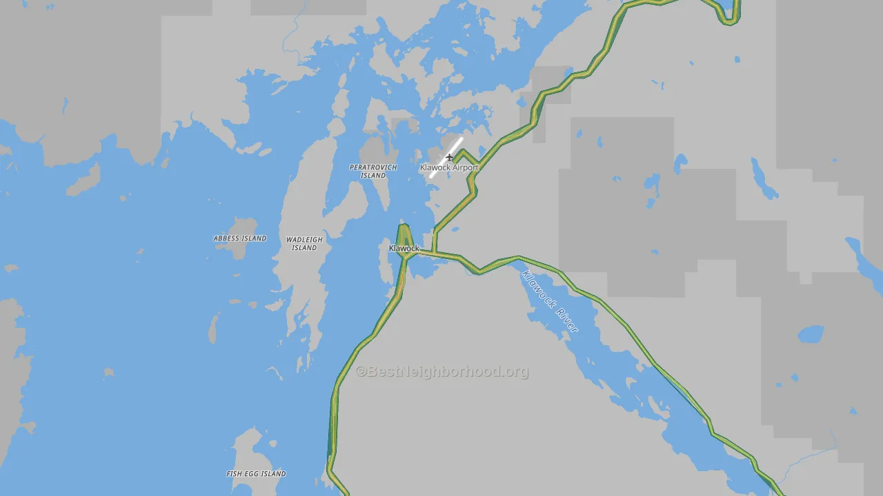 99925, AK Map of Noise Levels in 99925
