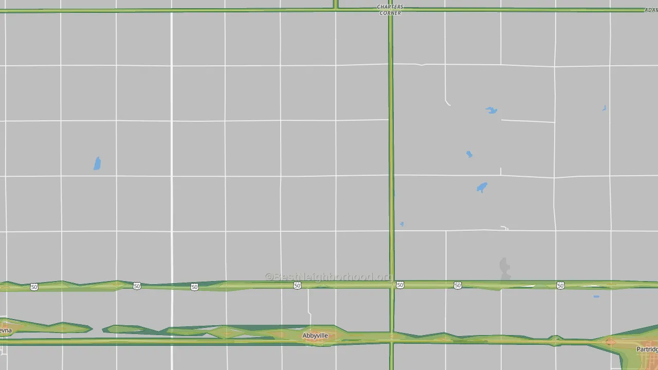 Abbyville, KS Map of Noise Levels in Abbyville