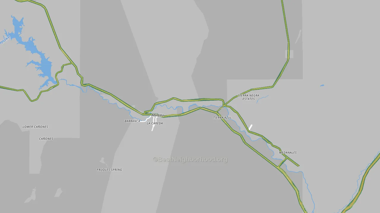 Abiquiu, NM Map of Noise Levels in Abiquiu