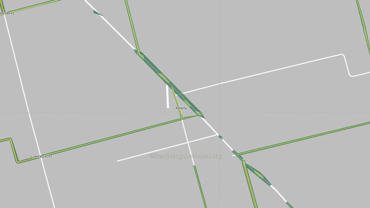 Ackerly, TX Map of Noise Levels in Ackerly