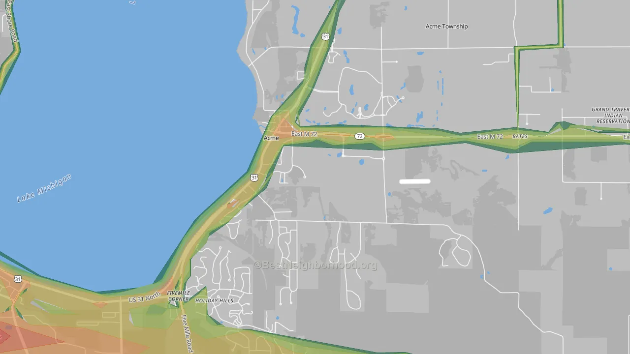 Acme, MI Map of Noise Levels in Acme