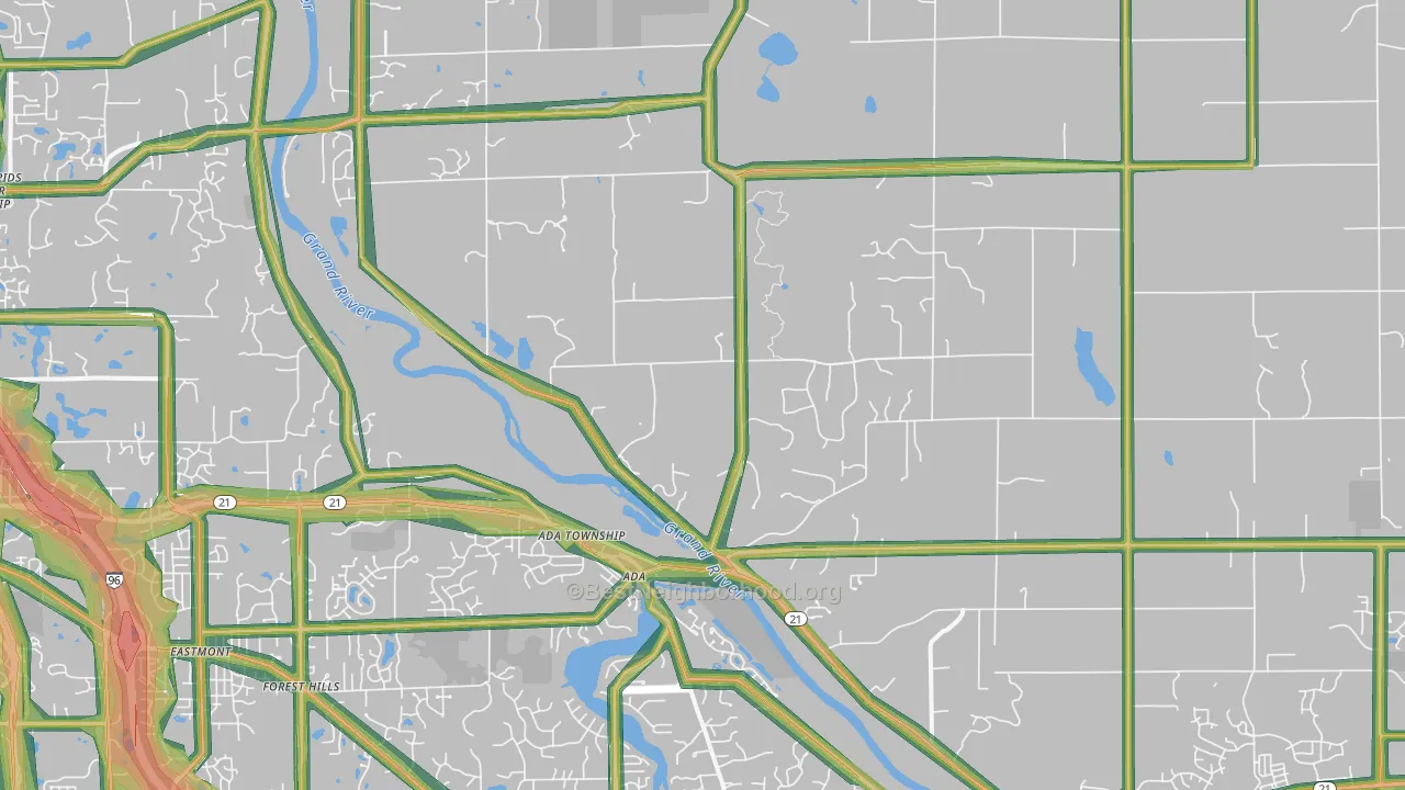 Ada, MI Map of Noise Levels in Ada