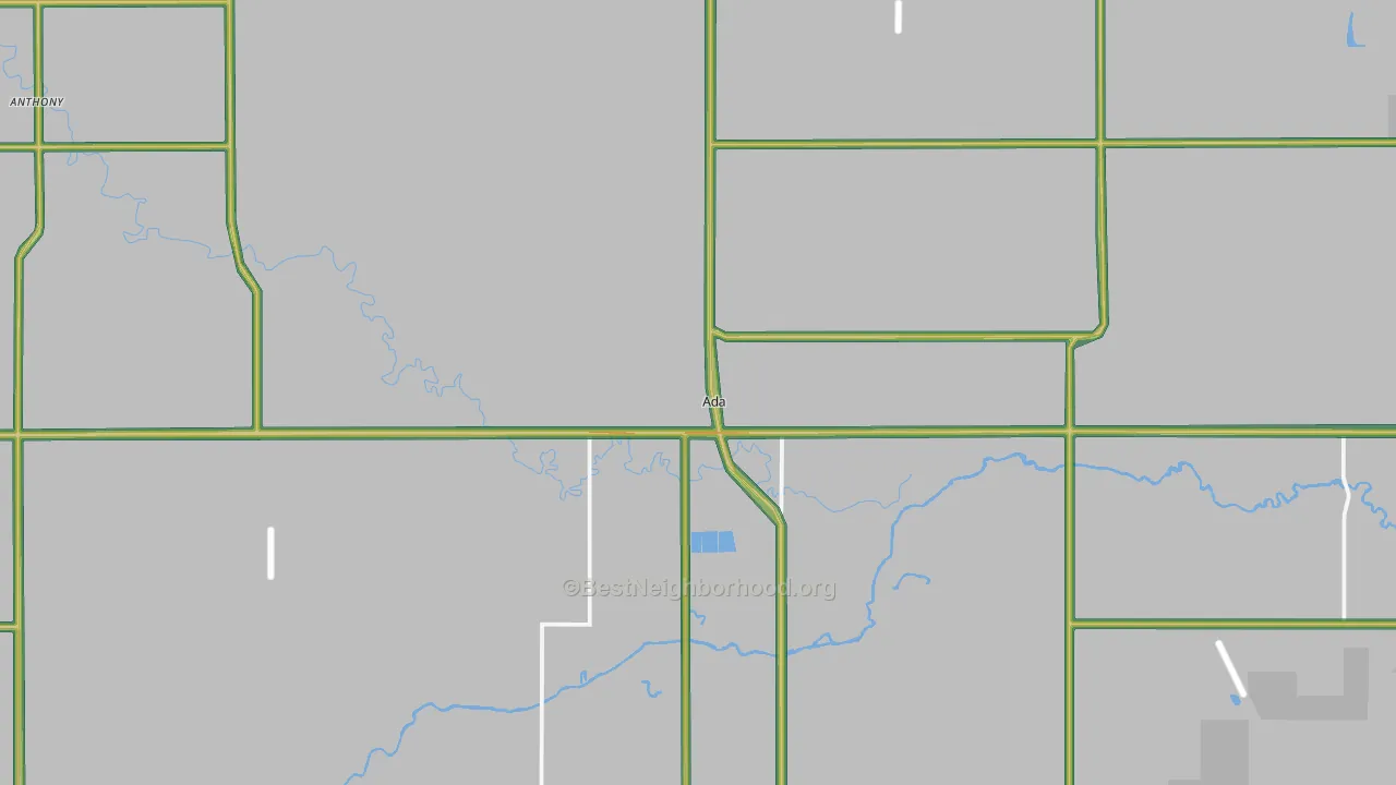 Ada, MN Map of Noise Levels in Ada