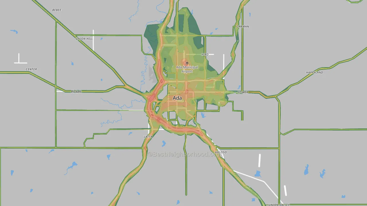 Ada, OK Map of Noise Levels in Ada