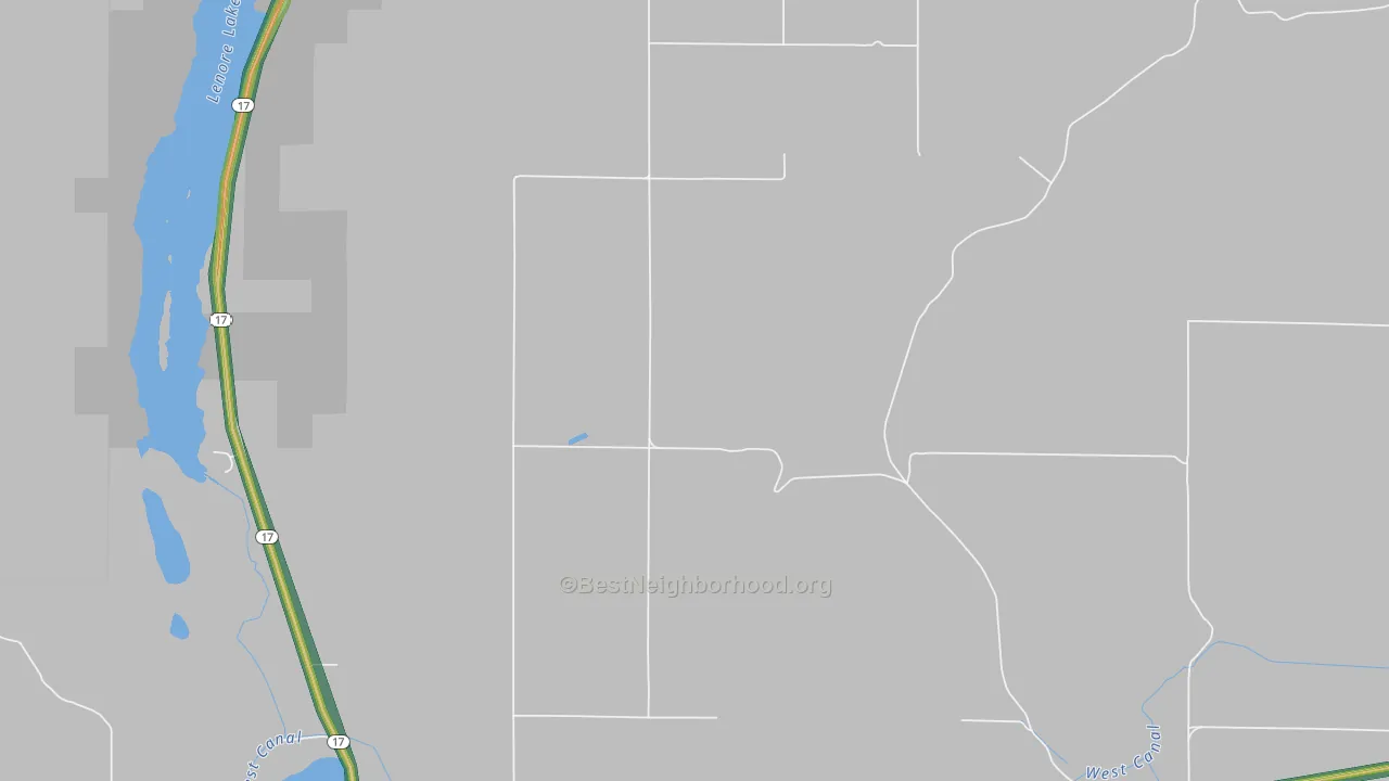 Adrian, WA Map of Noise Levels in Adrian