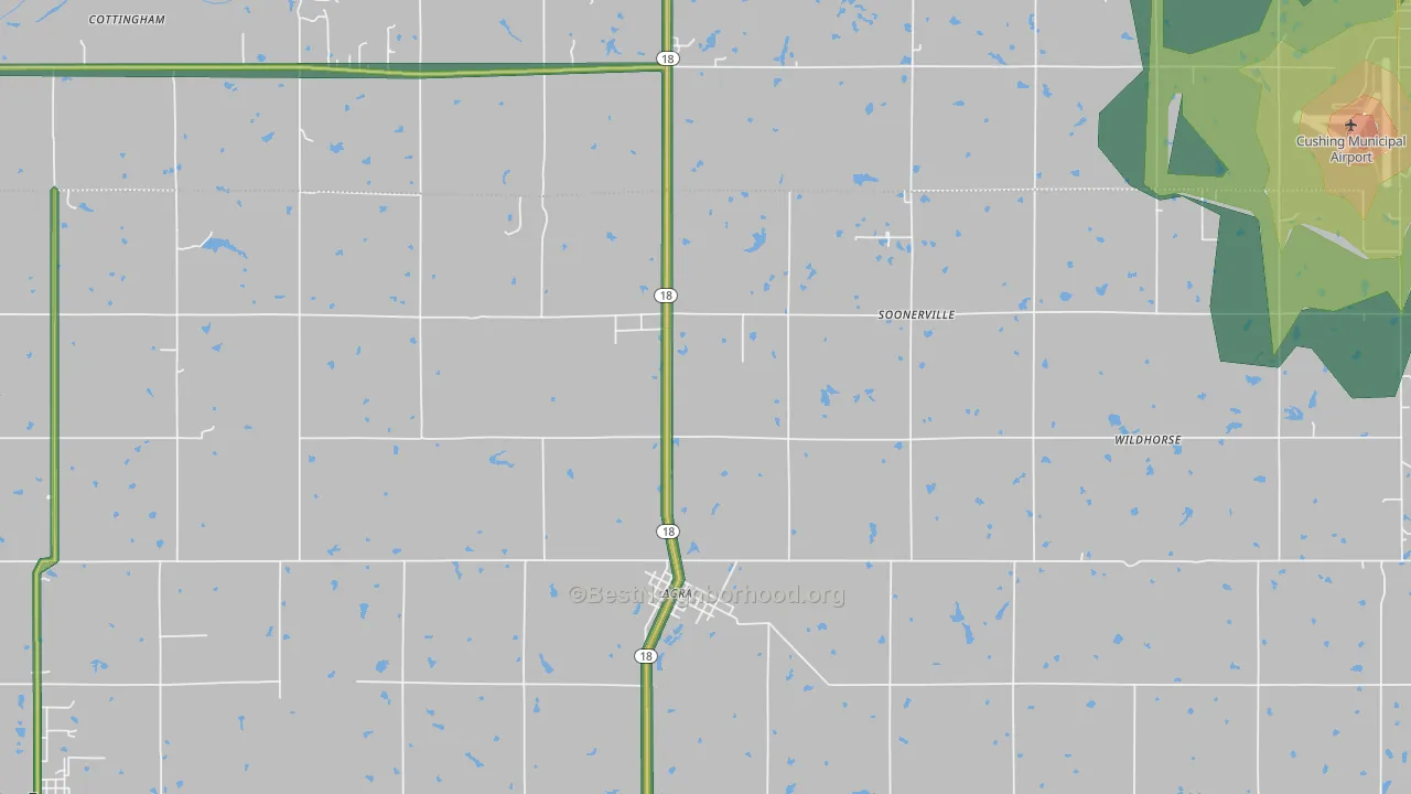 Agra, OK Map of Noise Levels in Agra