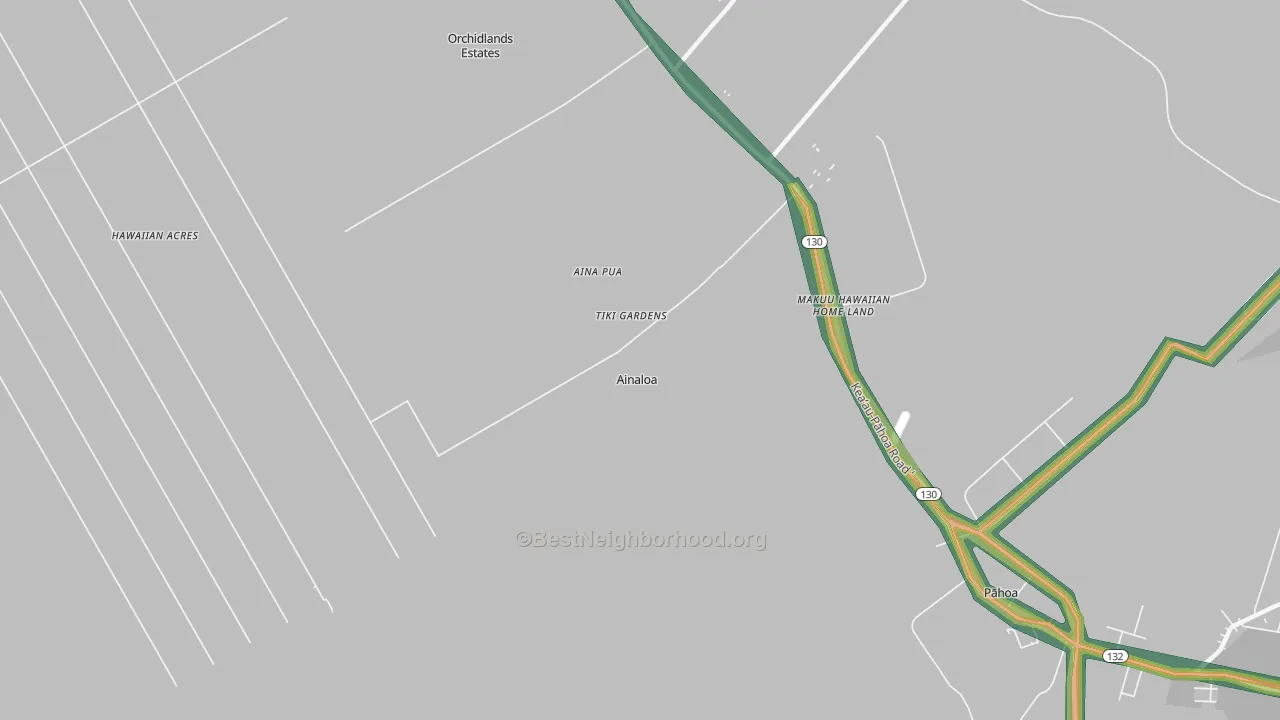 Ainaloa, HI Map of Noise Levels in Ainaloa