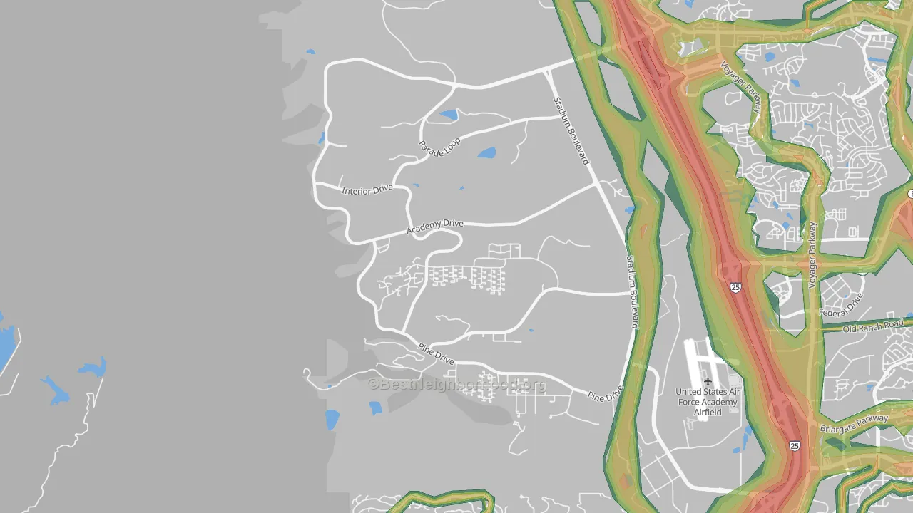 Air Force Academy, CO Map of Noise Levels in Air Force Academy