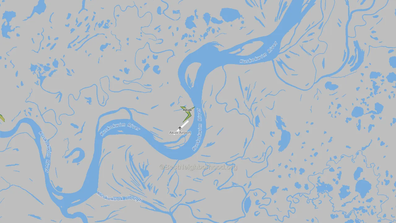 Akiak, AK Map of Noise Levels in Akiak