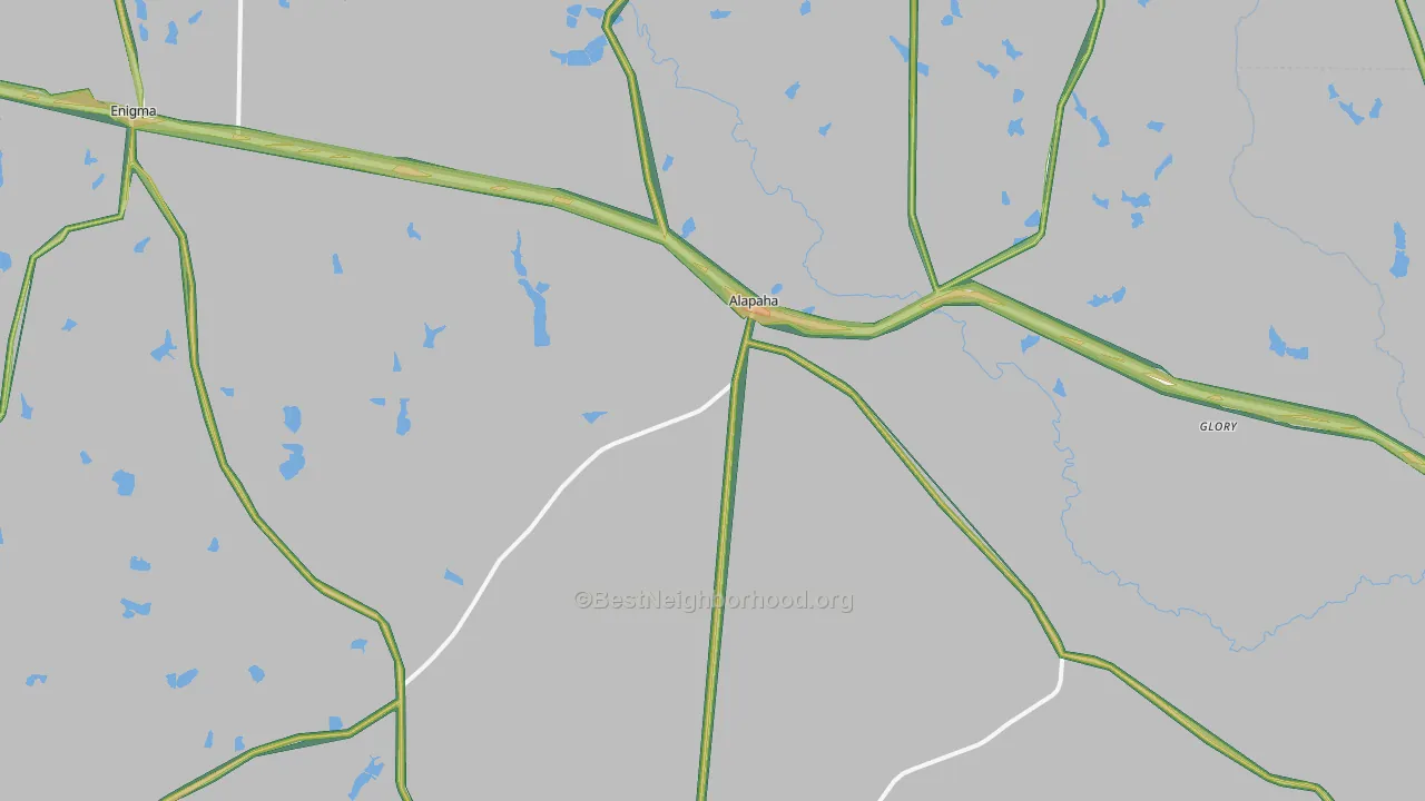 Alapaha, GA Map of Noise Levels in Alapaha