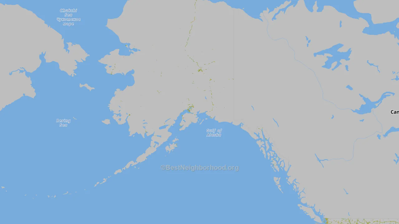 Alaska Map of Noise Levels in Alaska