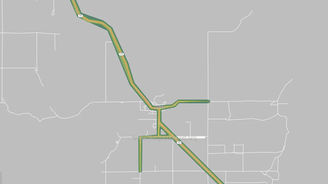 Albion, ID Map of Noise Levels in Albion