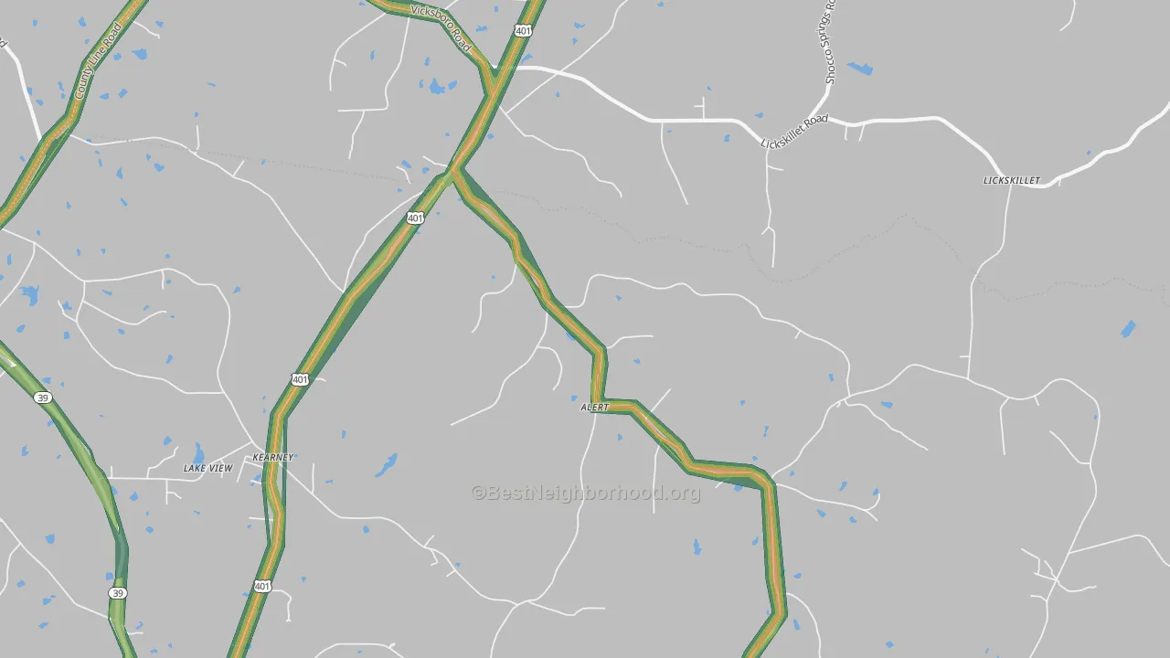 Alert, NC Map of Noise Levels in Alert
