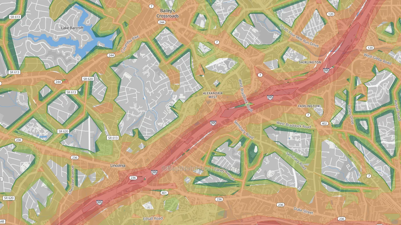 Alexandria Wrest, Alexandria, VA Map of Noise Levels in Alexandria Wrest