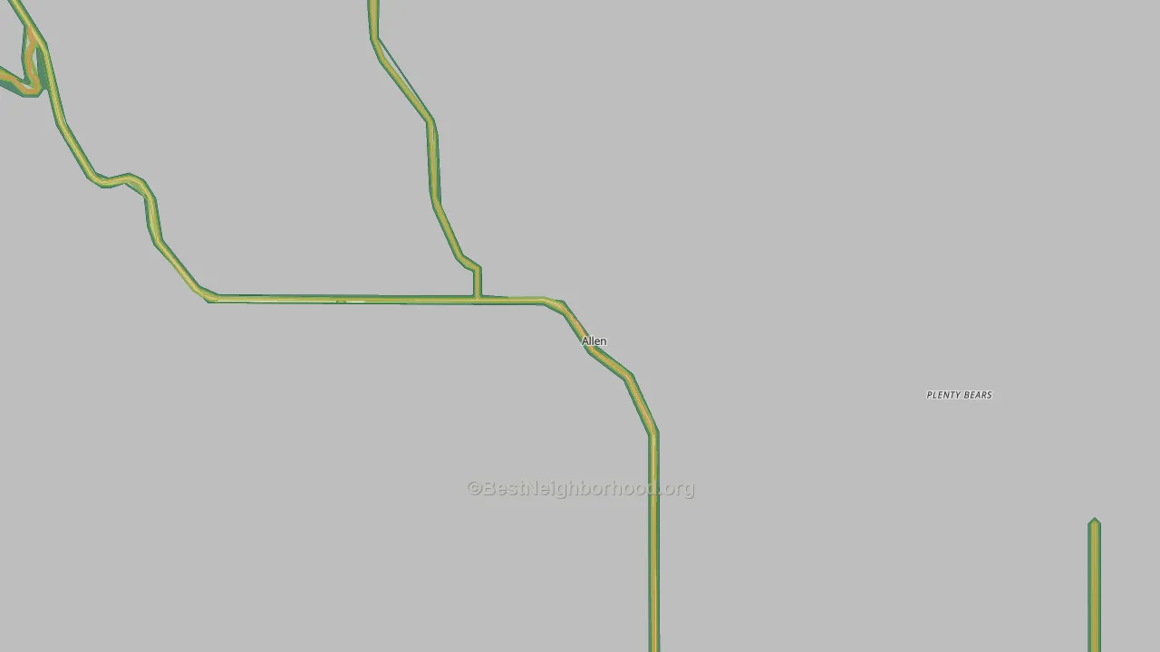 Allen, SD Map of Noise Levels in Allen