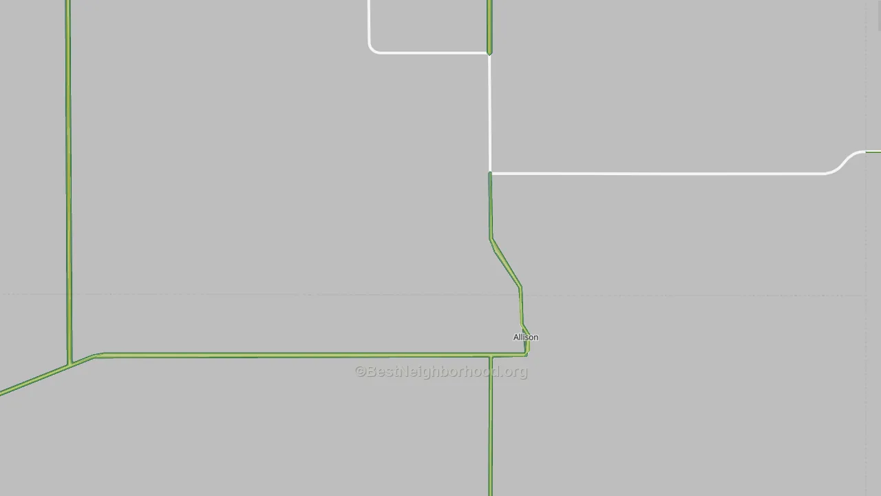 Allison, TX Map of Noise Levels in Allison