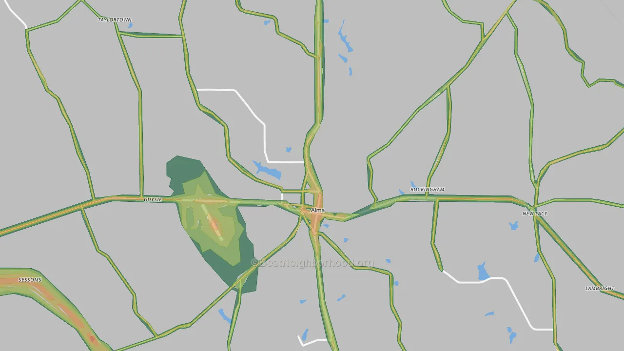 Alma, GA Map of Noise Levels in Alma