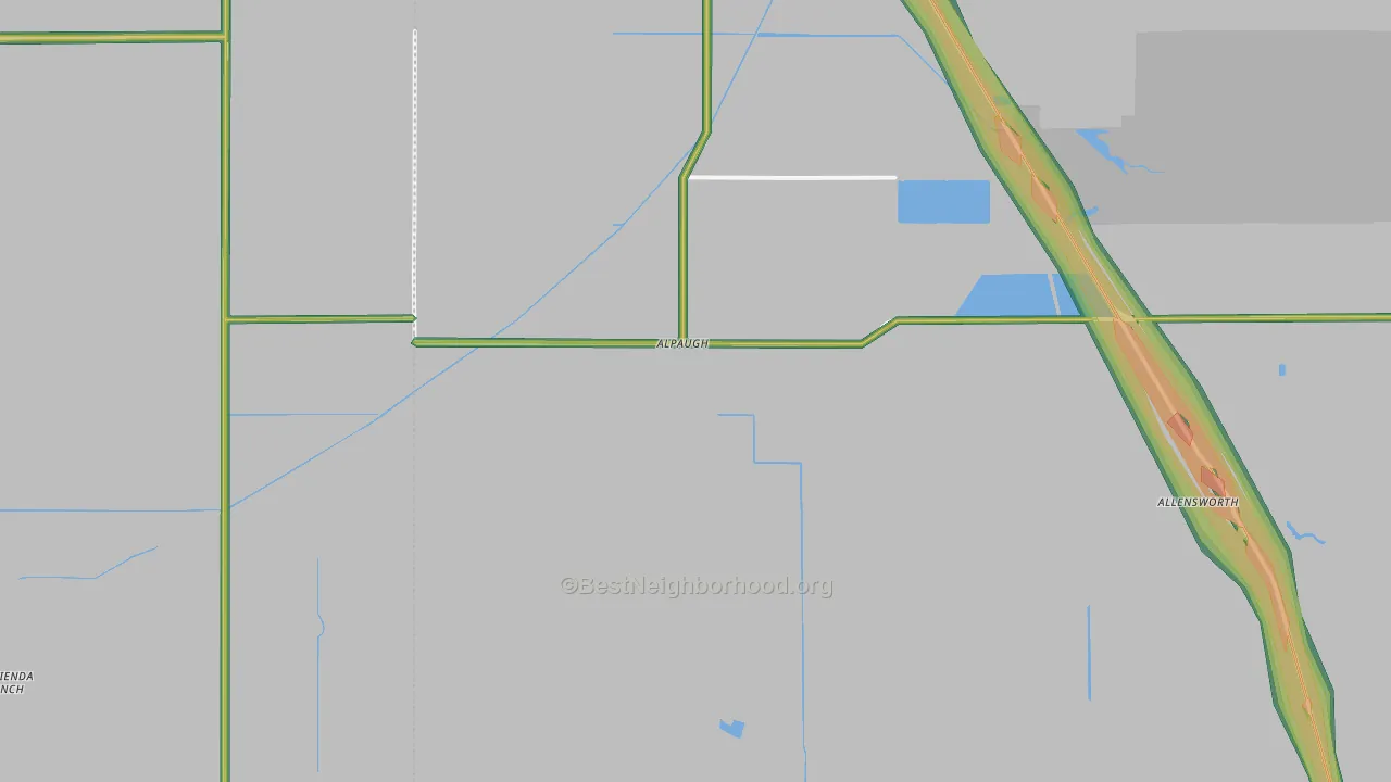 Alpaugh, CA Map of Noise Levels in Alpaugh
