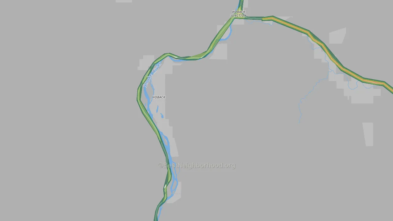 Alpine Junction, WY Map of Noise Levels in Alpine Junction
