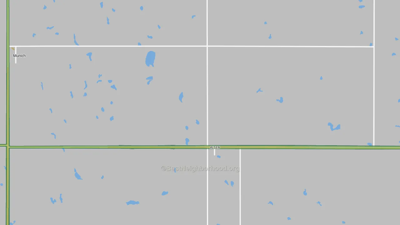 Alsen, ND Map of Noise Levels in Alsen