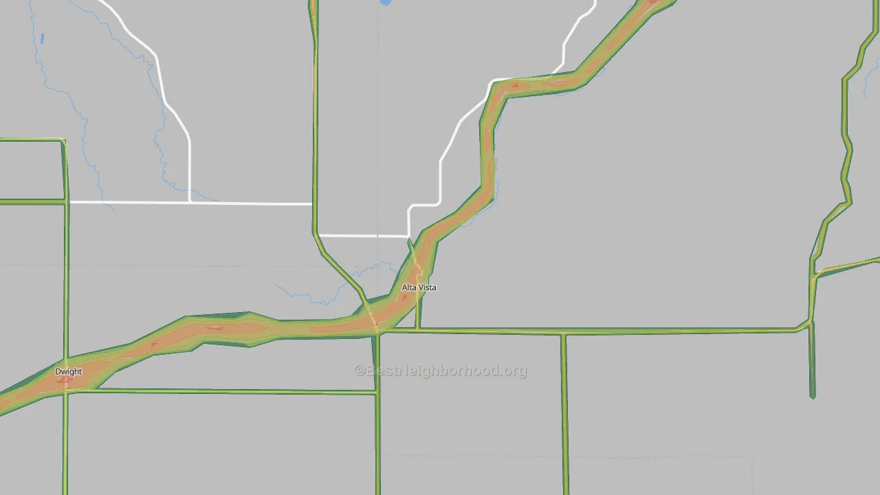 Alta Vista, KS Map of Noise Levels in Alta Vista
