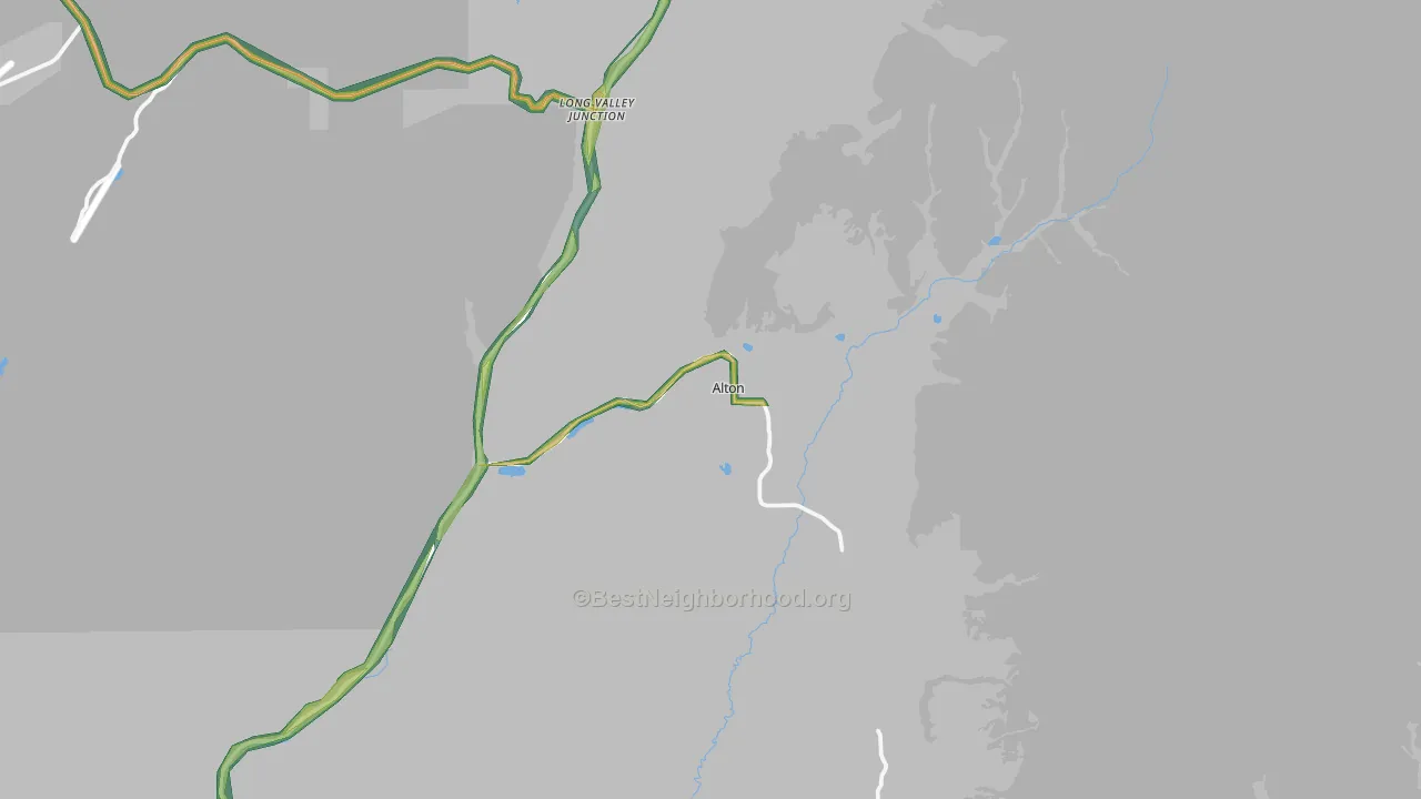 Alton, UT Map of Noise Levels in Alton