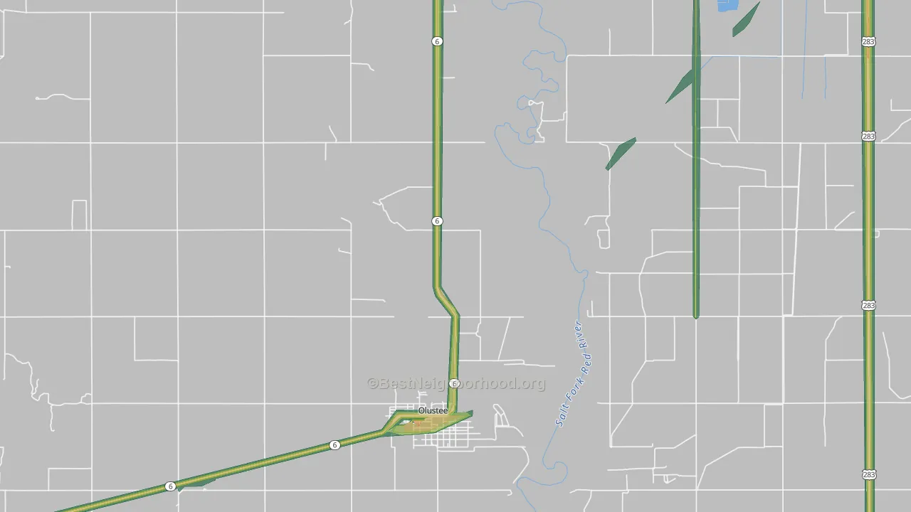 Altus Afb, OK Map of Noise Levels in Altus Afb