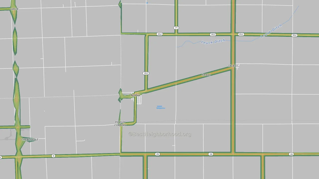 Ambia, IN Map of Noise Levels in Ambia